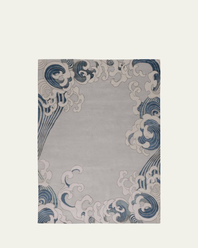 Tempest Night Hand-Knotted Rug, 6' x 9'